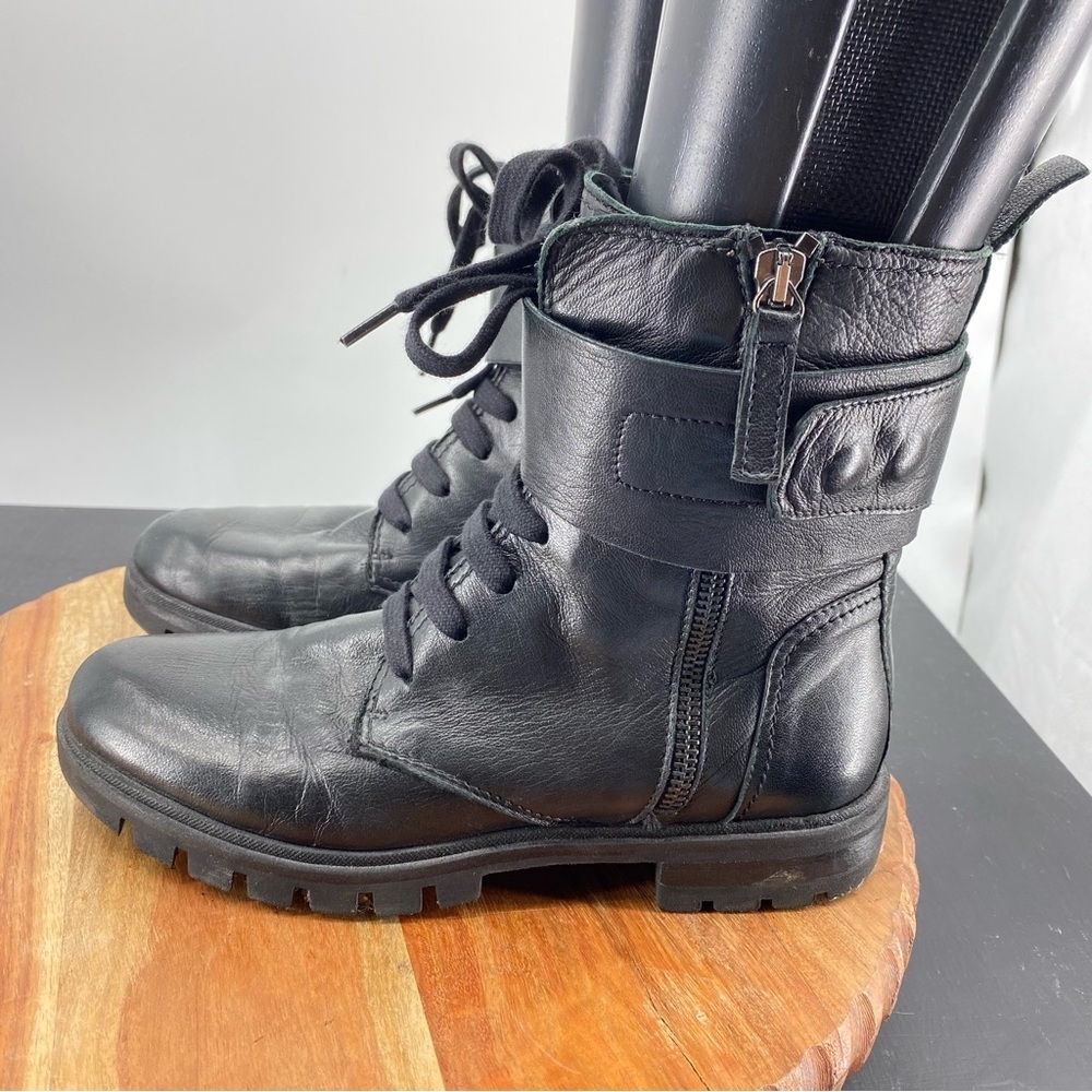 Donna Carolina women's leather‎ ankle boots black  made in Italy sz 36 US 6